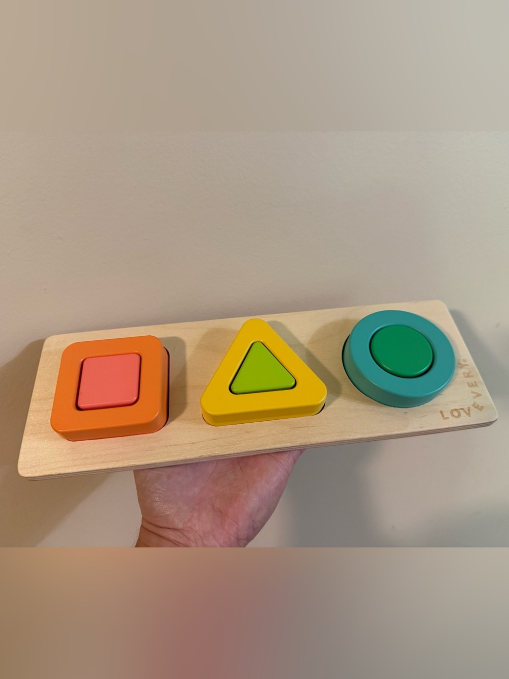LOVEVERY Wooden Shape Sorting Toy